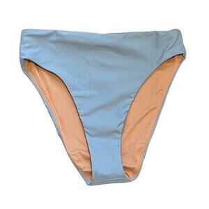 J. Crew High Leg Swim Bikini Bottom Light Blue Size Small NEW